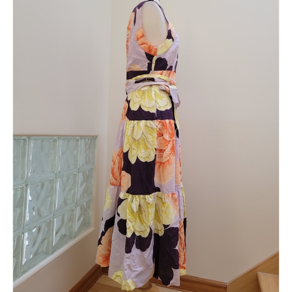 Anthropologie Maeve Floral Wrap Maxi Dress Size/16W - Picture 7 of 9